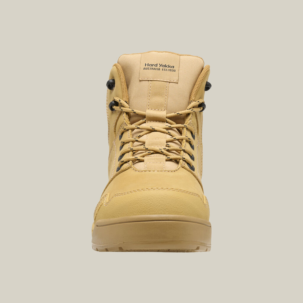 Evolution Lace Up & Side Zip 5" Steel Toe Safety Boot - Wheat