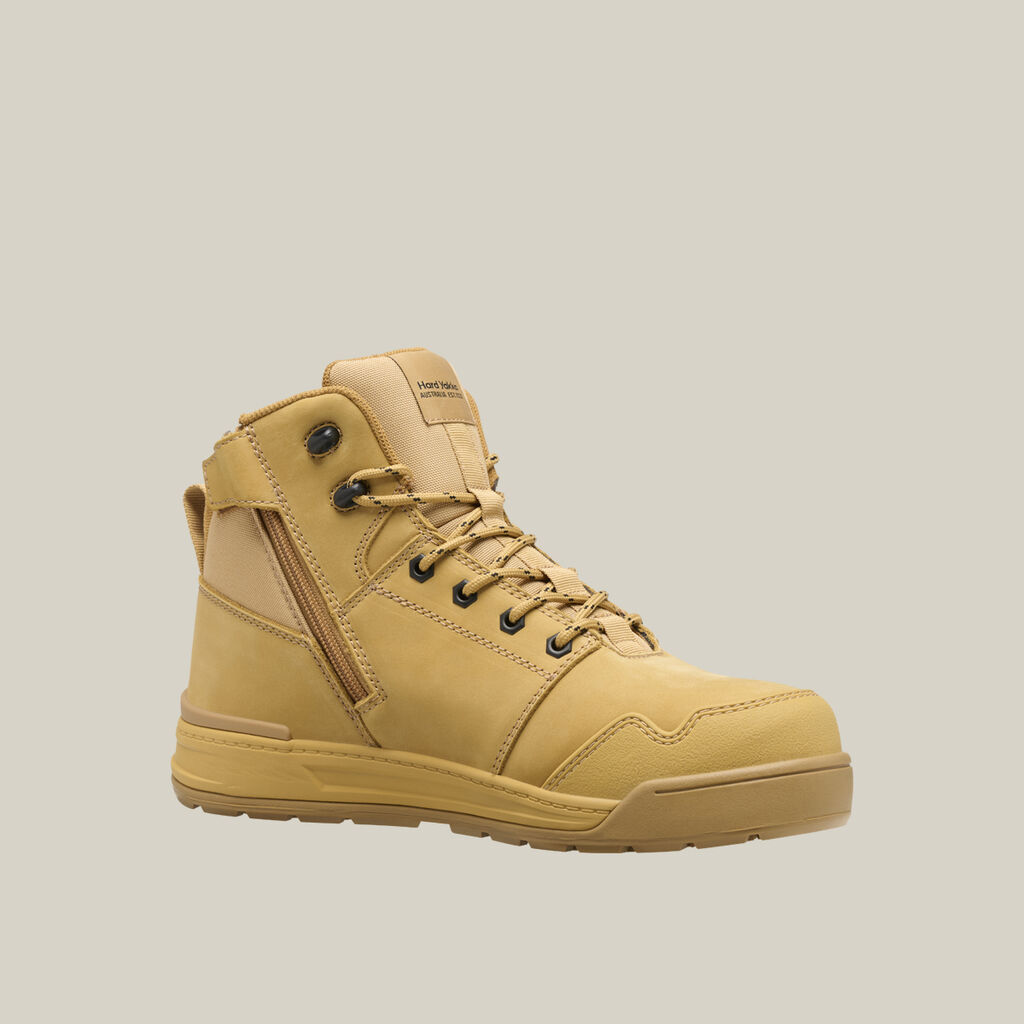 Evolution Lace Up & Side Zip 5" Steel Toe Safety Boot - Wheat