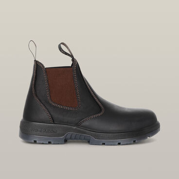 Outback Pull On Steel Toe Pr Safety Boot - Brown