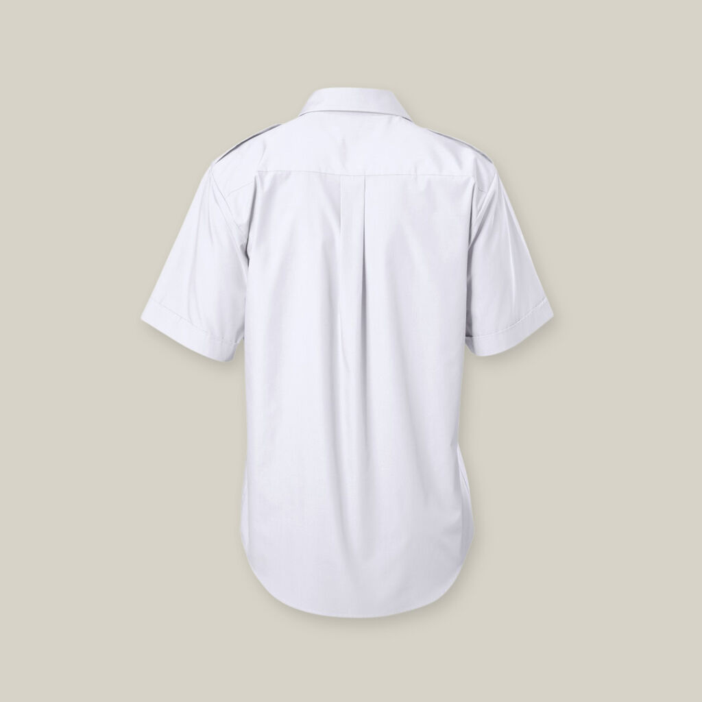 Short Sleeve Permanent Press Shirt With Epaulettes