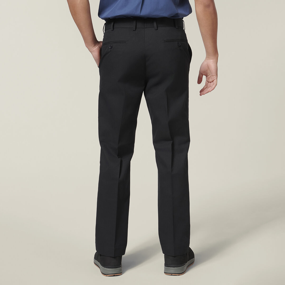 Permanent Press Plain Front Pant Bionic Finish | Hard Yakka