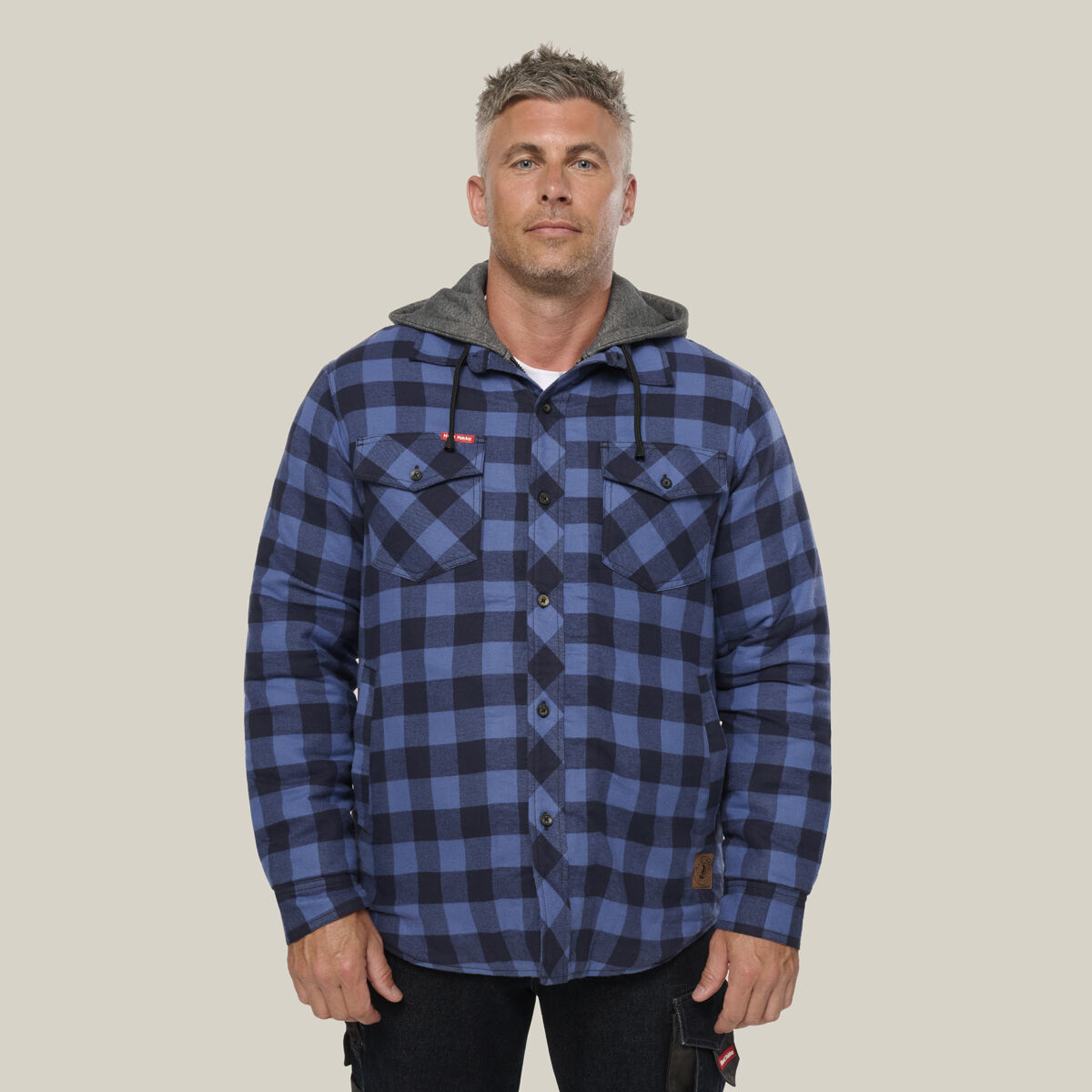 Quilted Flannel Hooded Shacket | Hard Yakka Australia