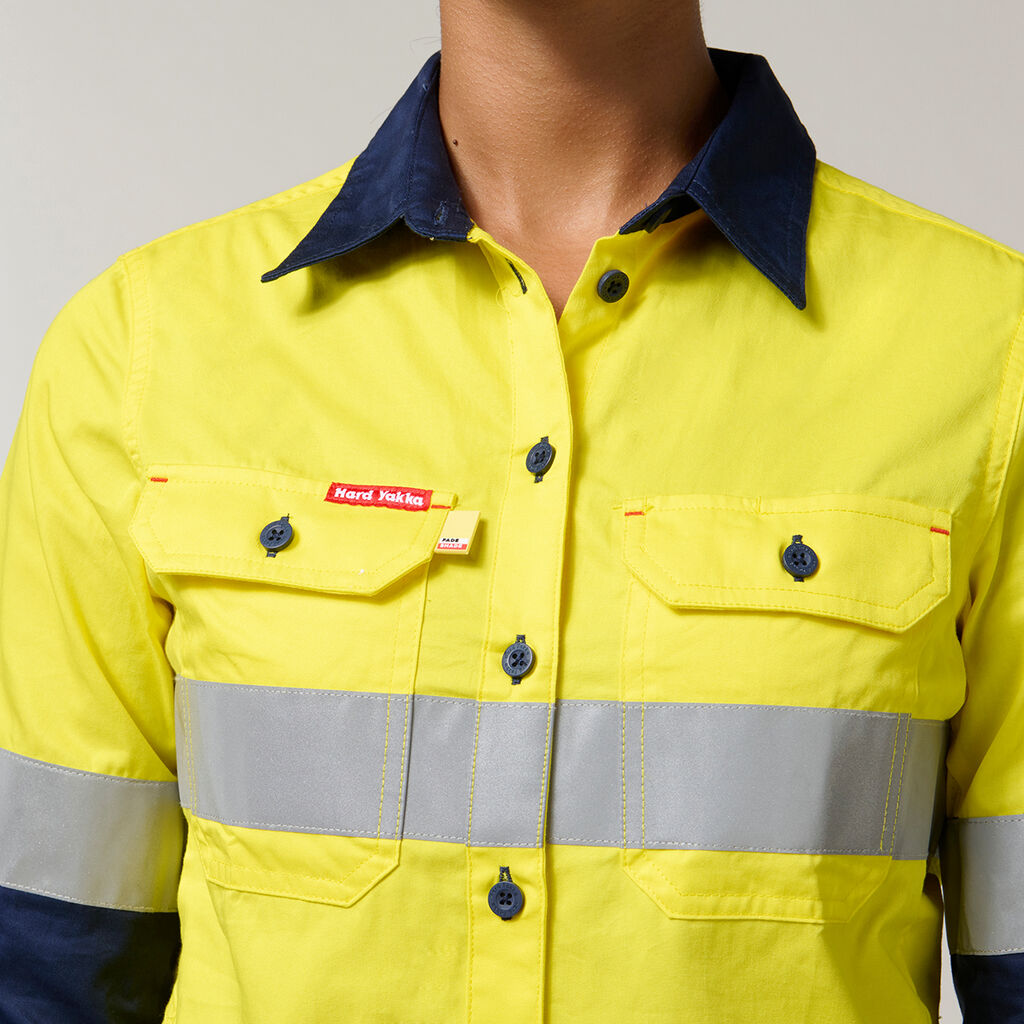 Women's Koolgear Hi-Vis Vented Taped Cotton Twill Shirt