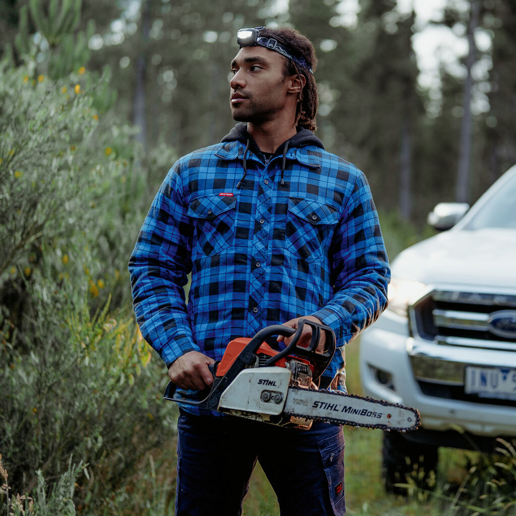 Quilted Flannel Hooded Shacket