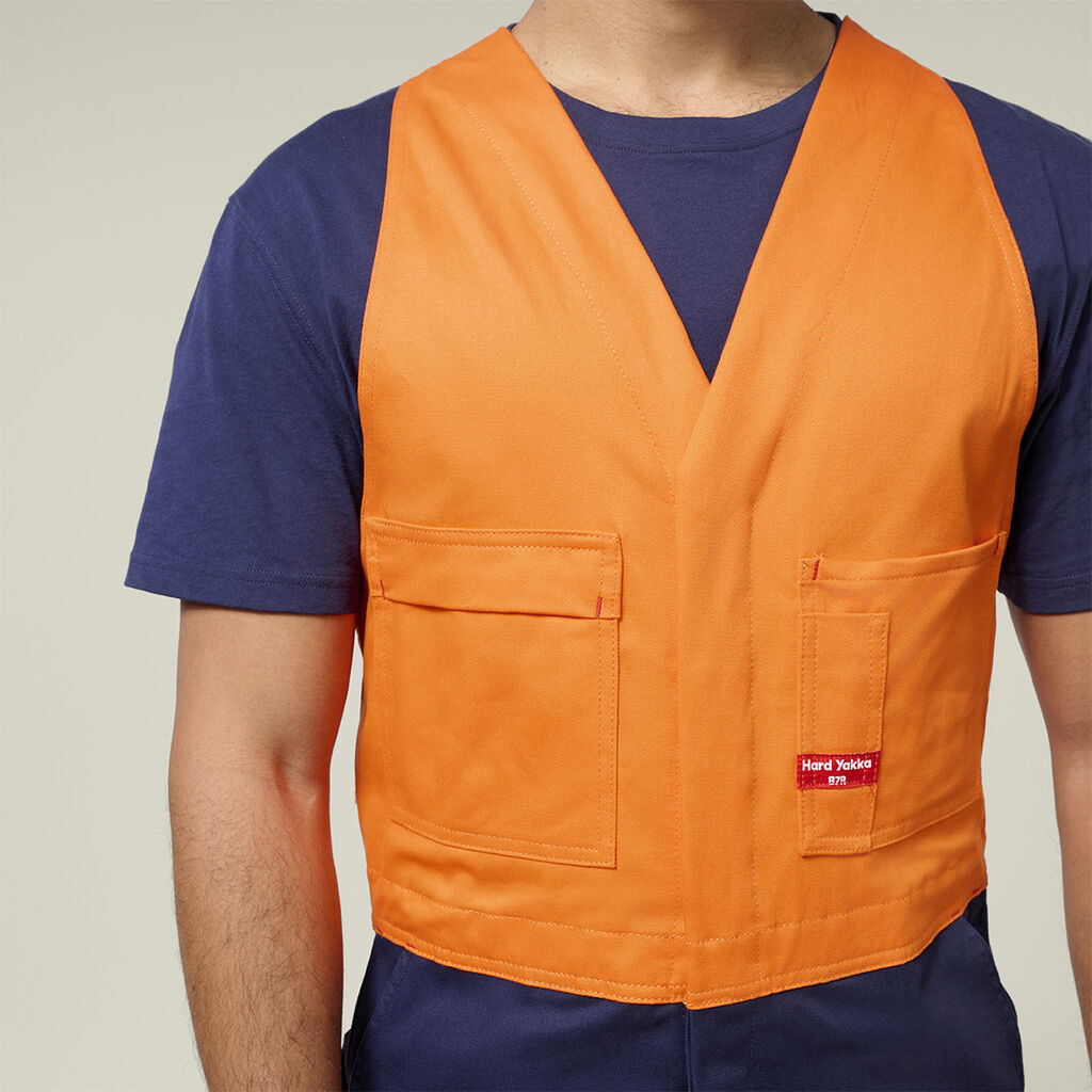 Foundations Hi-Visibility Two Tone Cotton Drill Action Back Overall