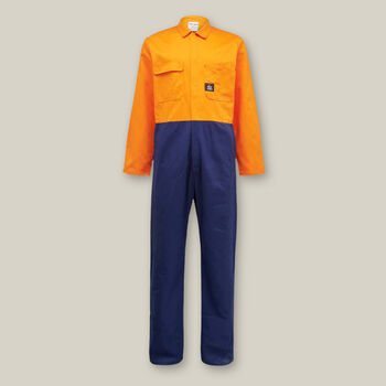 Day Only Cotton Hi-Vis Dome Front Overall