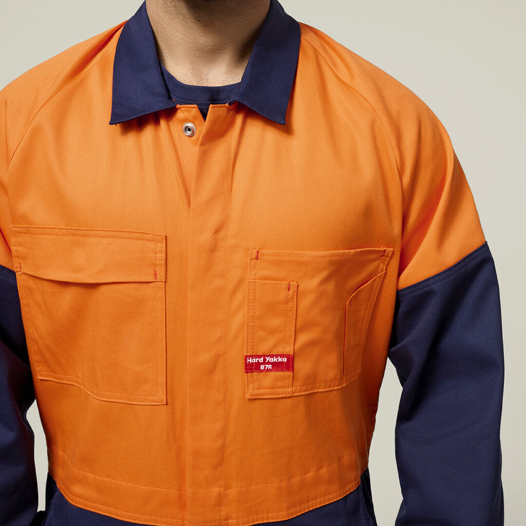 Hi-Vis 2Tone Cotton Drill Coverall