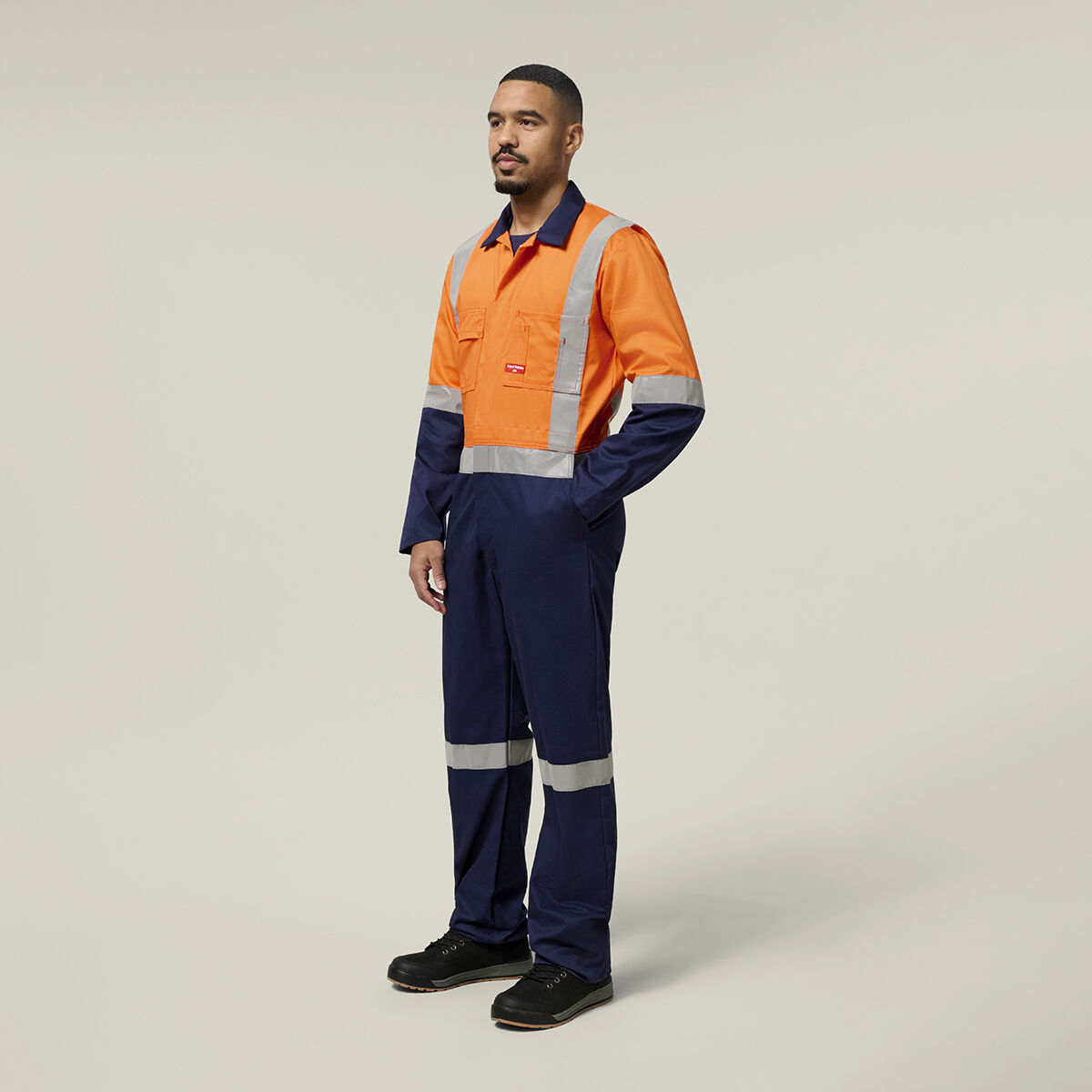 【サイズ2】YOKE COTTON CUTOFF COVERALL Hi-Vis 2Tone Taped Cotton Drill Coverall | Hard Yakka Australia