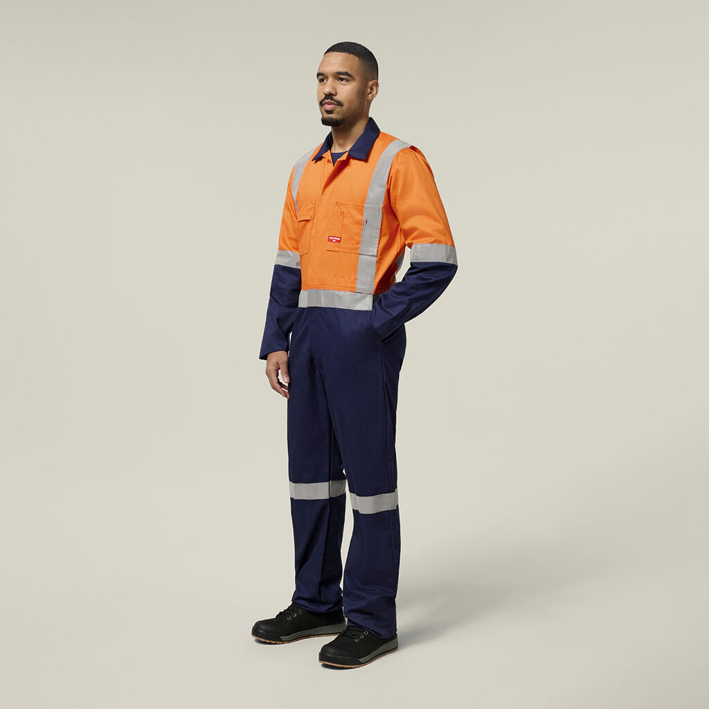 Hi-Vis 2Tone Taped Cotton Drill Coverall