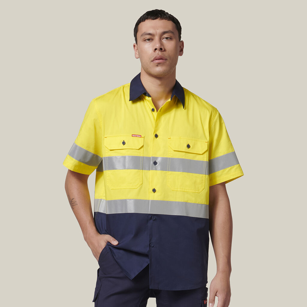 Short Sleeve Hi Vis 2 Tone Taped Vented Shirt