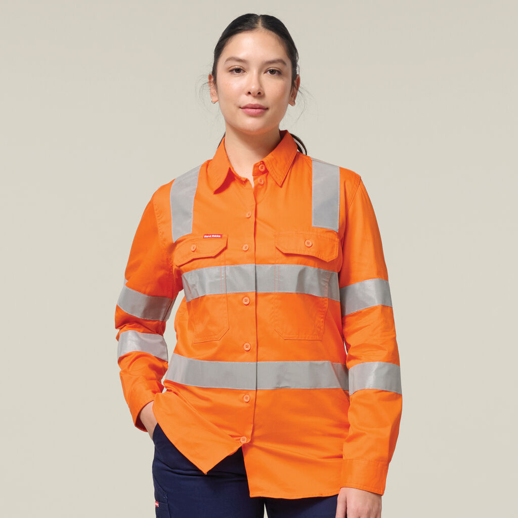 Women's Foundations Biomotion Hi-vis Taped Long Sleeve Cross Back