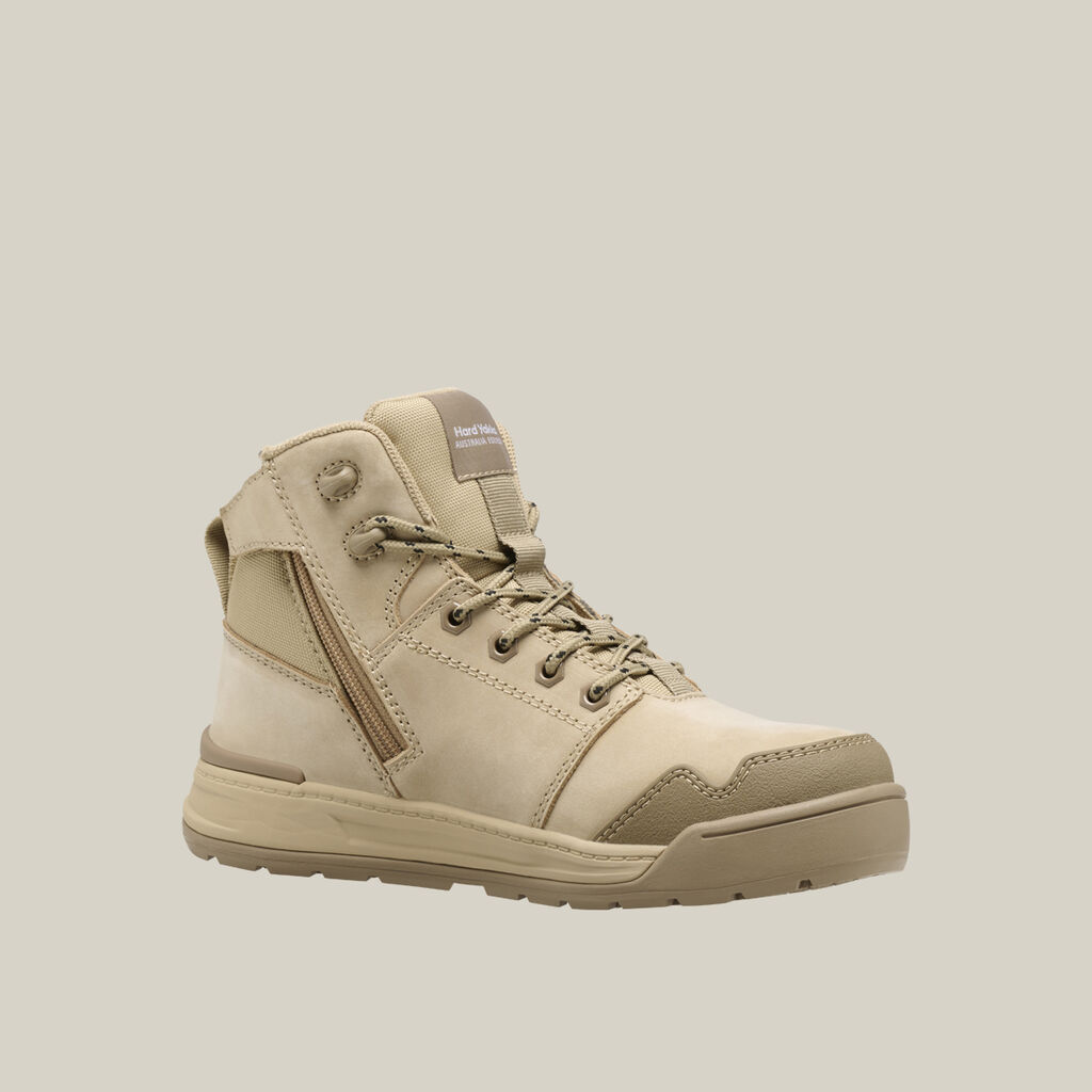 Women's Evolution Lace Up & Side Zip 5" Steel Toe Safety Boot - Sand